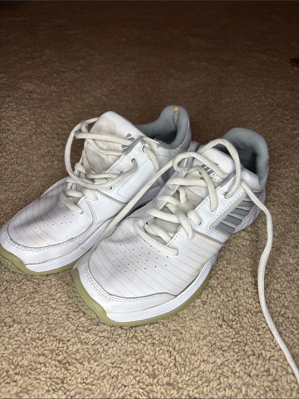 K-Swiss White and Light Gray Men’s Sneakers